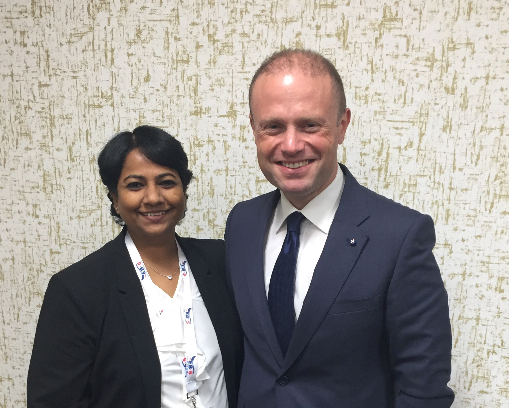 Geetanjali Naidu with Hon'ble Prime Minister of Malta